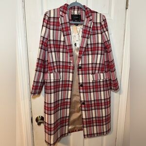 J. Crew Women's Alfie Coat Red Plaid
